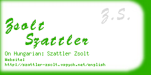 zsolt szattler business card